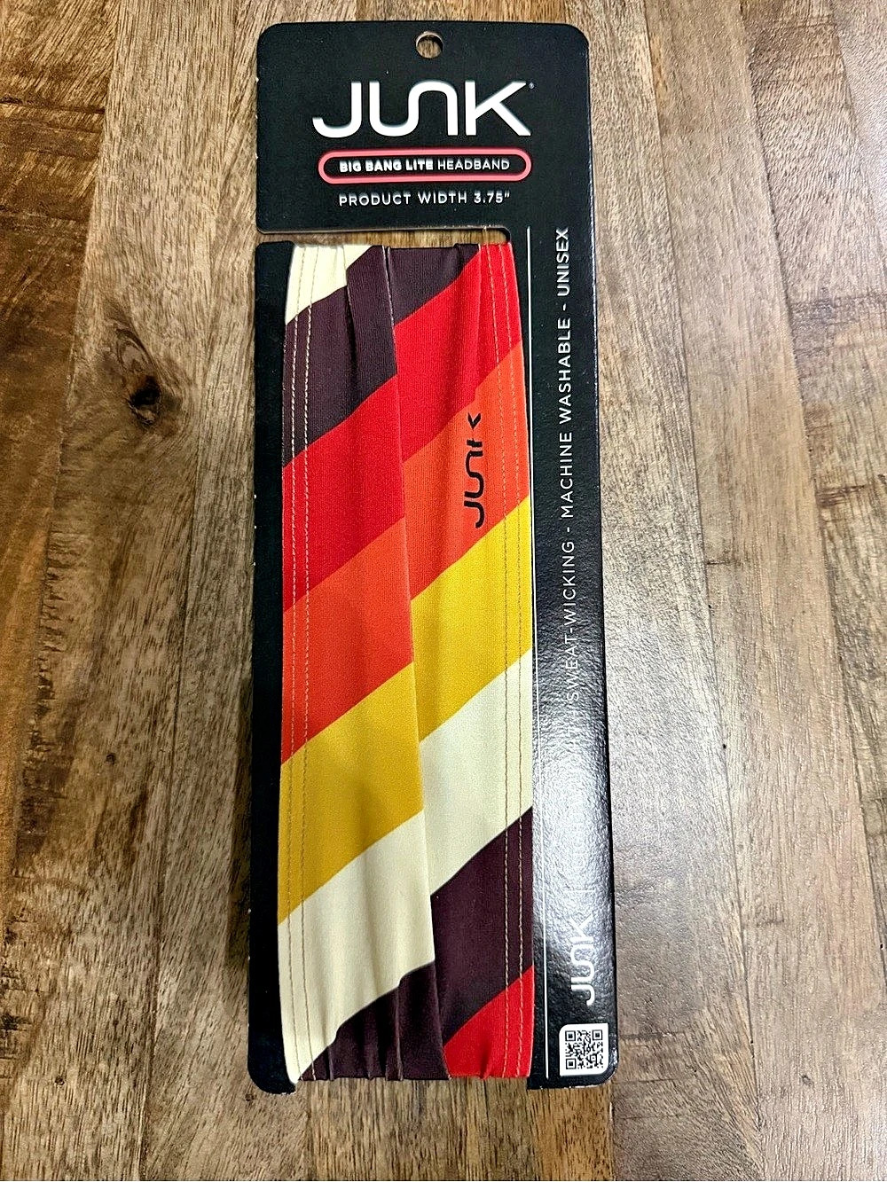 JUNK Brands Apollo Big Bang Lite Headband Red & Yellow NWT